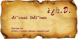 Ócsai Dénes névjegykártya