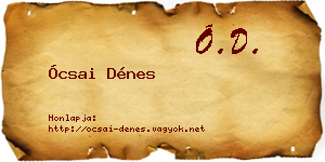 Ócsai Dénes névjegykártya